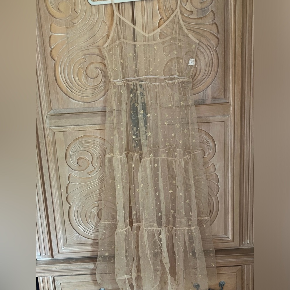 Sheer star overlay dress